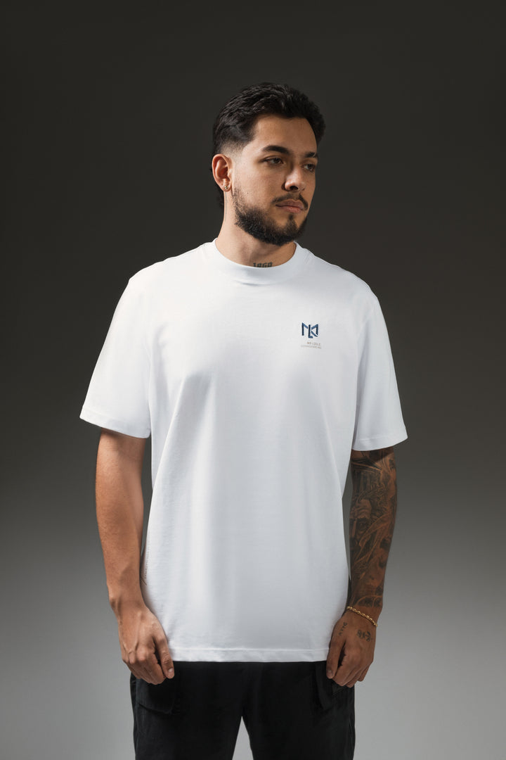 Camiseta Oversize Bordada color Blanco