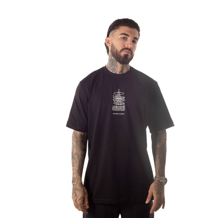 Camiseta Oversize Estampada Negro