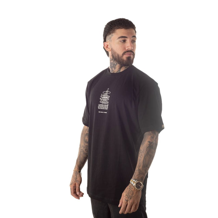 Camiseta Oversize Estampada Negro