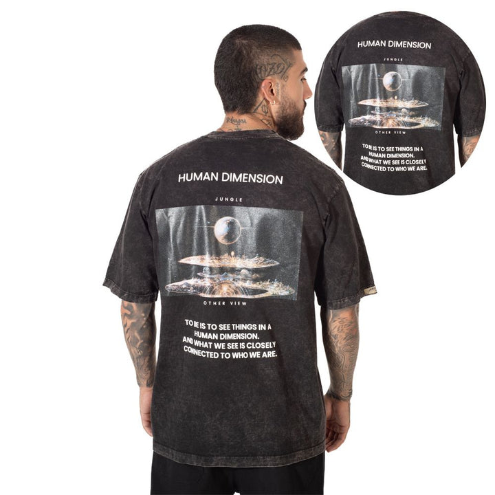 Camiseta Oversize con Efecto Lavado