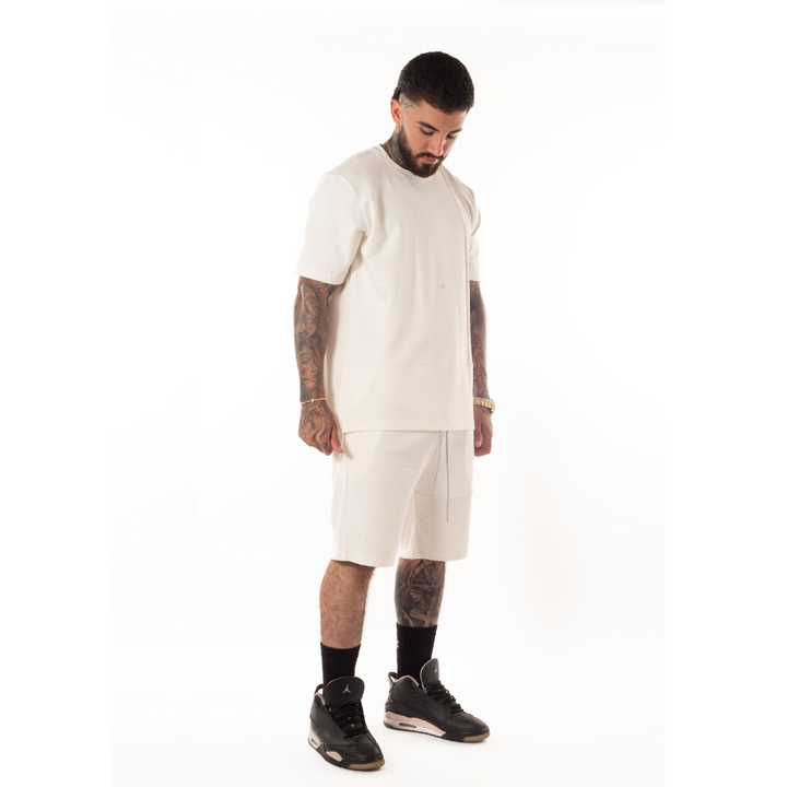 Conjunto Camiseta + Bermuda Blanco