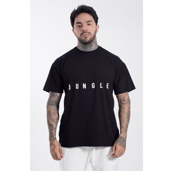 Camiseta Oversize Estampada Negro