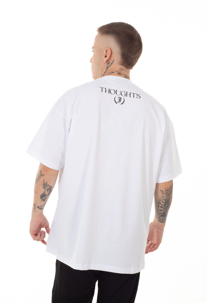 Camiseta Oversize Estampada Blanca