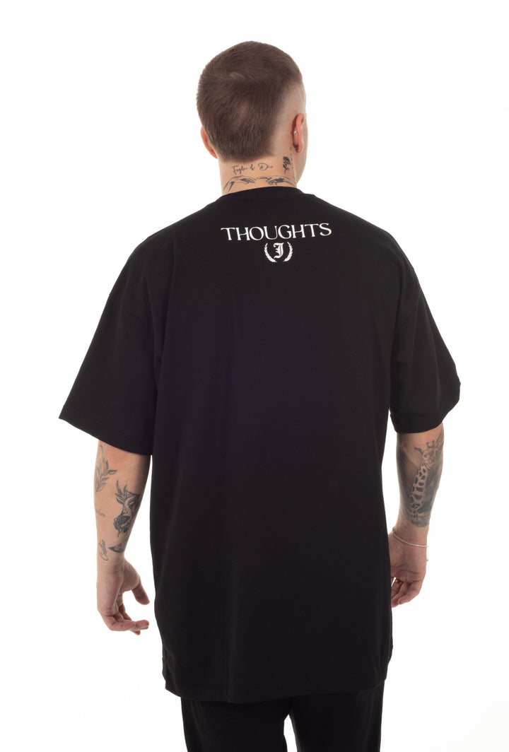 Camiseta Oversize Estampada Negro