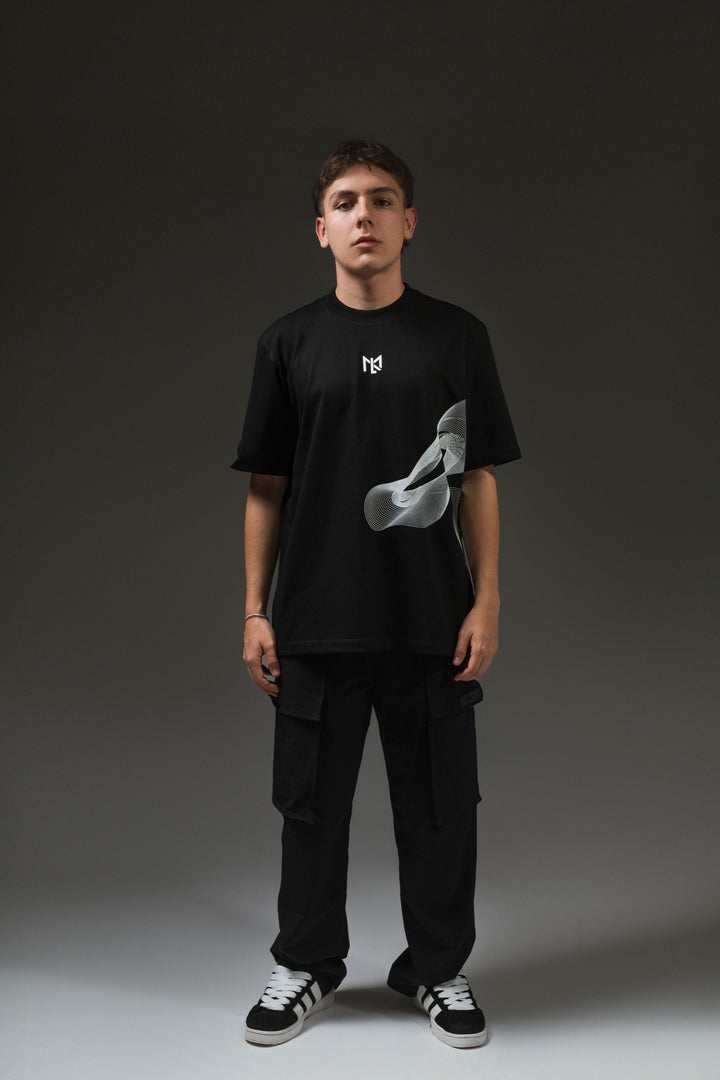 Camiseta Oversize con Estampado motion