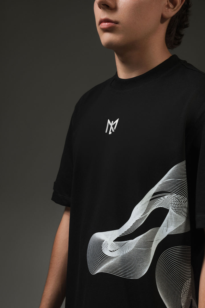 Camiseta Oversize con Estampado motion