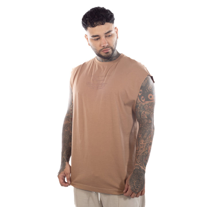 Camisilla Estampada Café