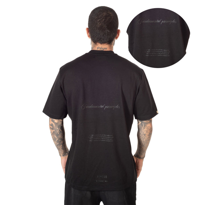 Camiseta Oversize Estampada Negro