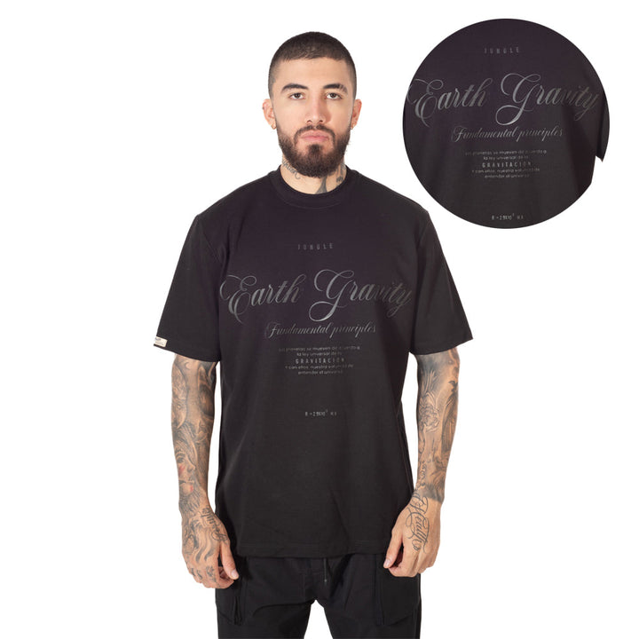 Camiseta Oversize Estampada Negro