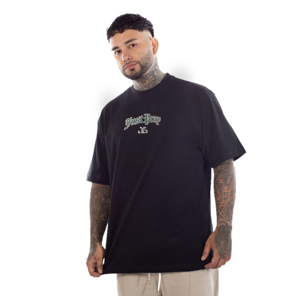 Camiseta Oversize Etampada Negro