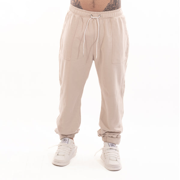Pantalón Jogger color Beige