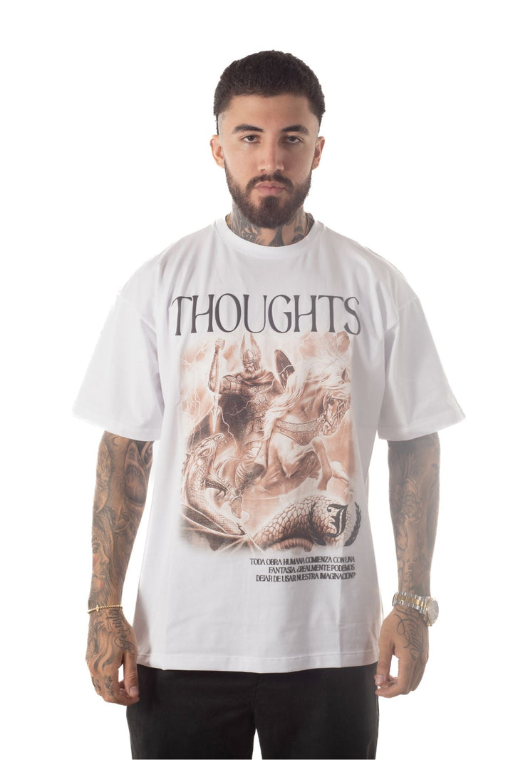 Camiseta Oversize Estampada Blanca